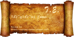 Téglási Emma névjegykártya