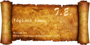 Téglási Emma névjegykártya