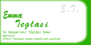 emma teglasi business card